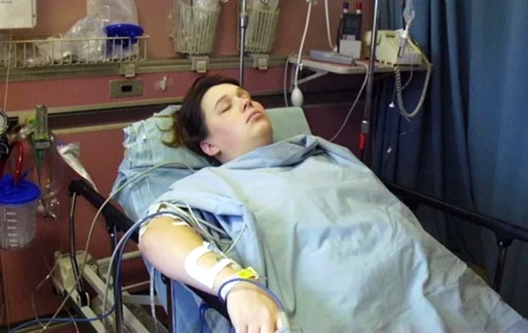 A woman has been suffering from agonizing back pain since giving birth 14 years ago.